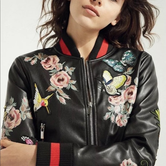 Urban Outfitters Jackets & Blazers - Silence & Noise Leather Bird Painted Jacket M